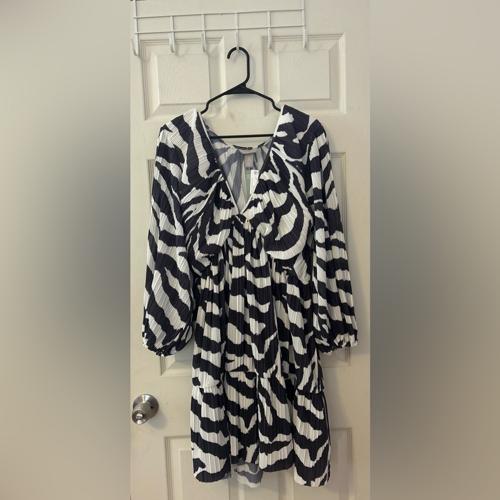 Pleated Jersey Dress